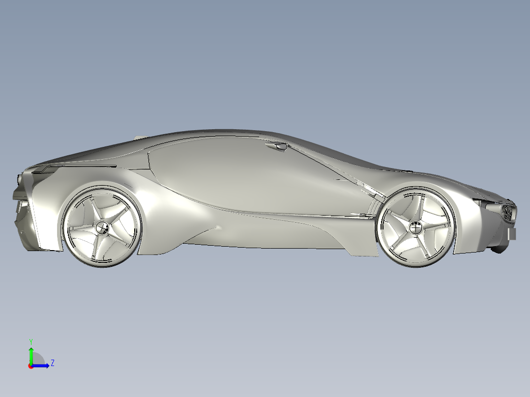 宝马超跑左视图
