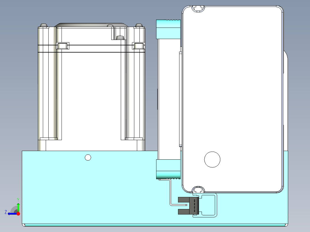 威洛博VBC同步带传动一无尘环境VBC14-L45-S750-BLU-ZP75-C3右视图