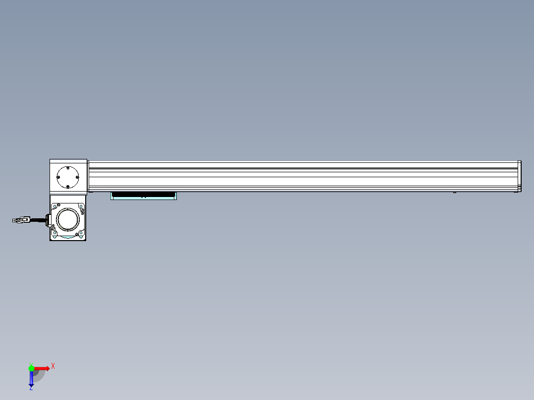 威洛博VBC同步带传动一无尘环境VBC14-L45-S750-BLU-ZP75-C3俯视图