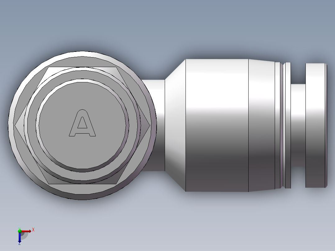 节流阀PSL601A（1分6厘）俯视图