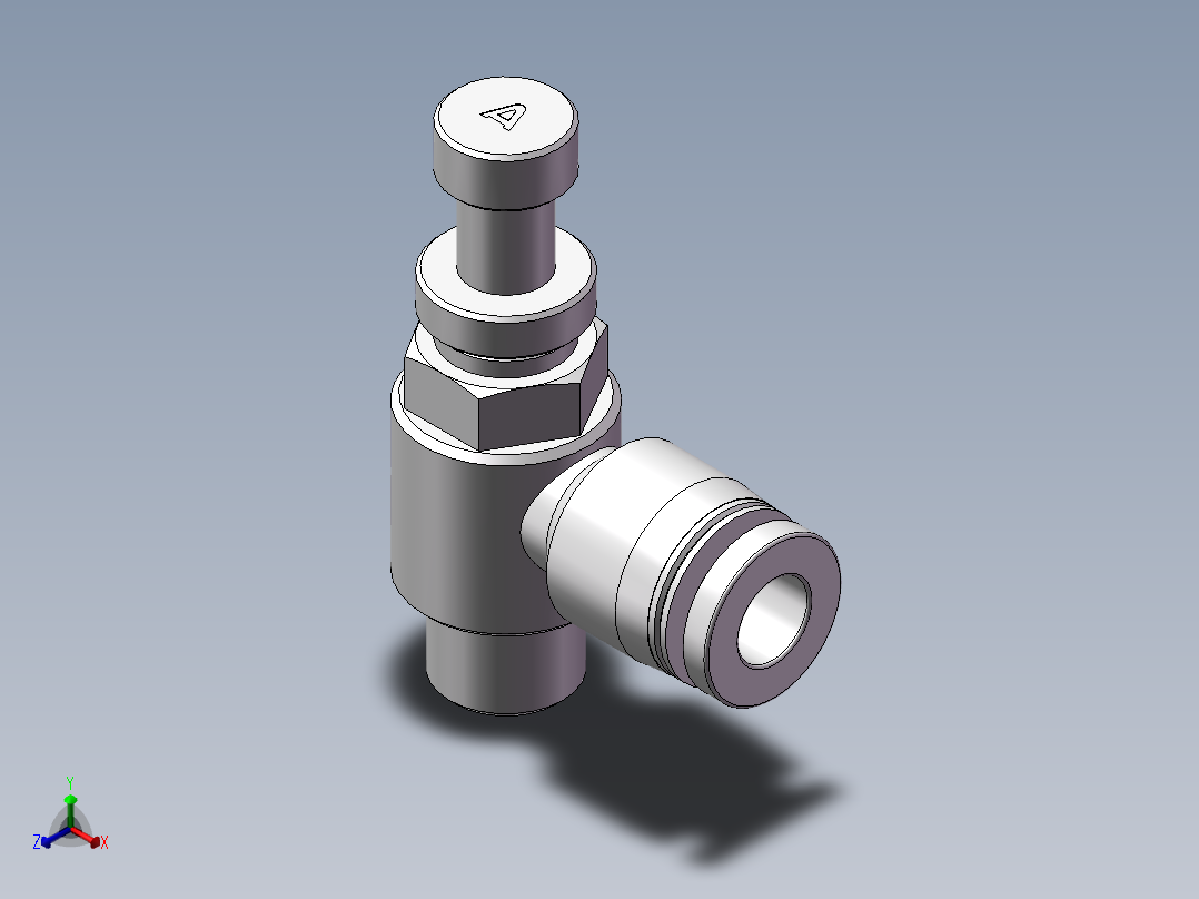 节流阀PSL601A（1分6厘）正等轴测图