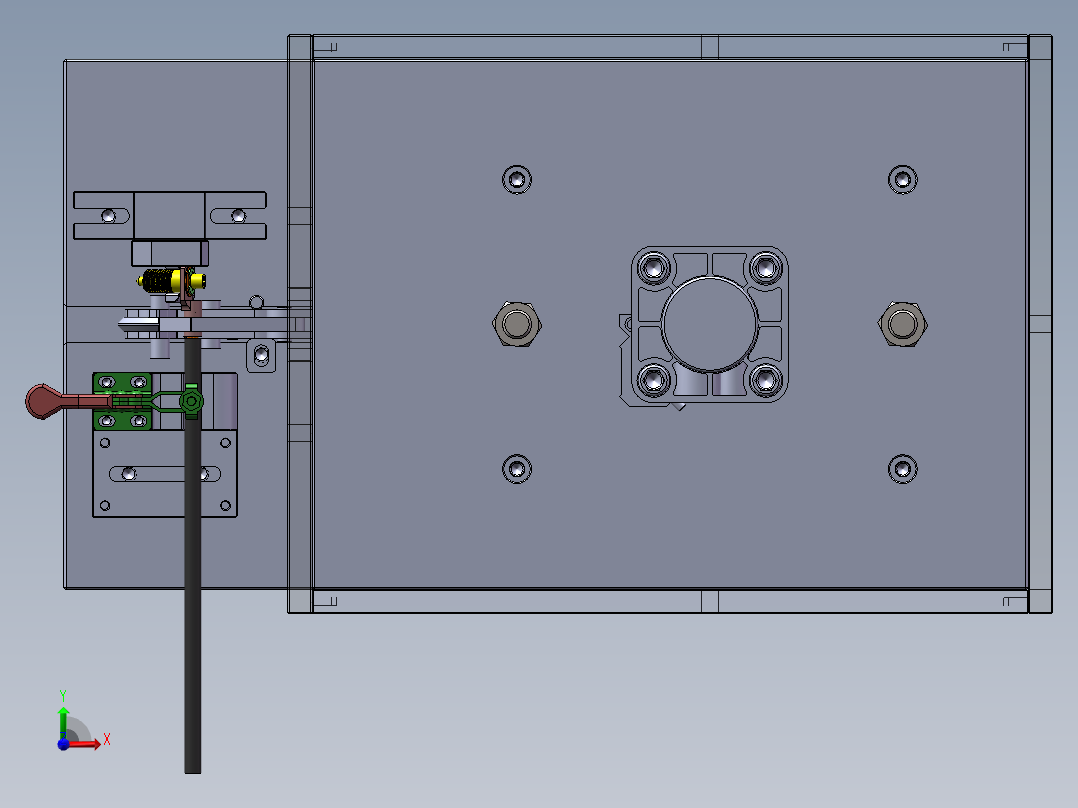 成品夹电线成形工具治具前视图