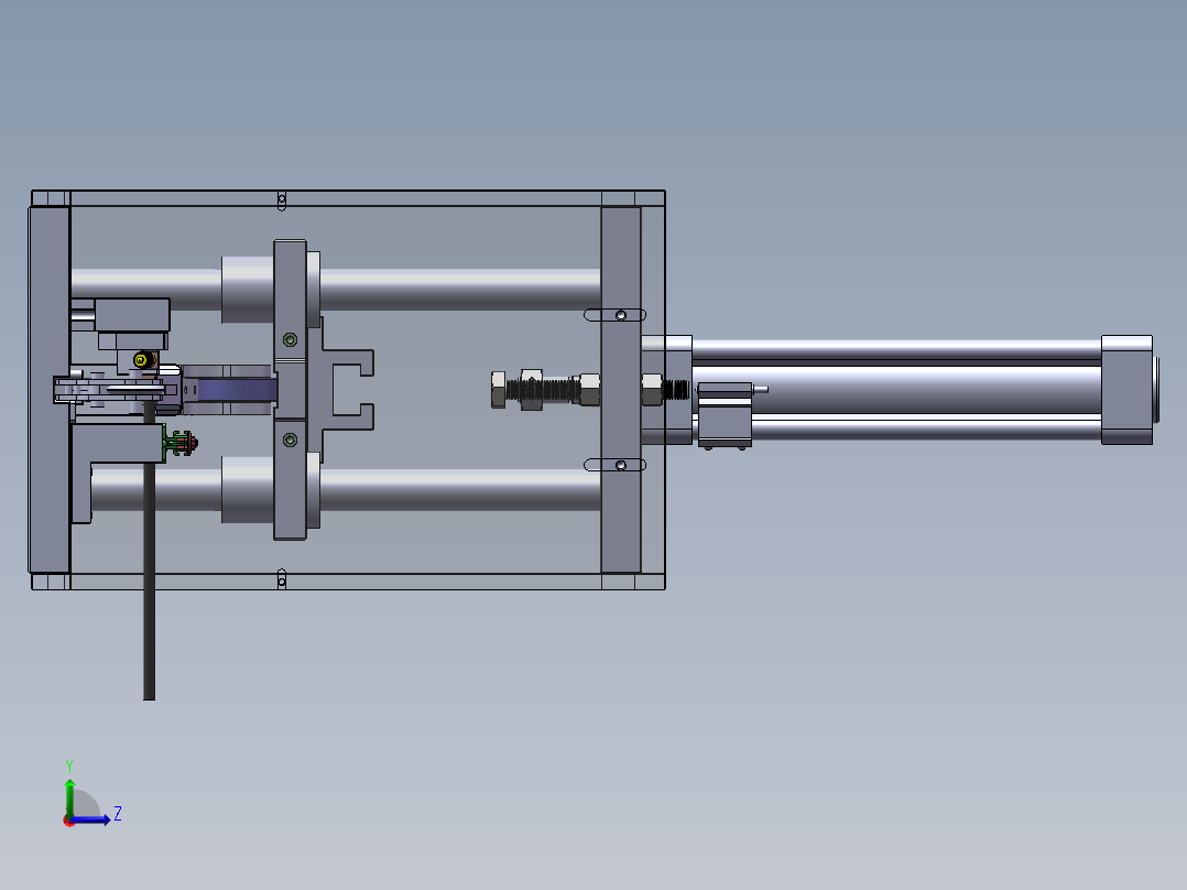 成品夹电线成形工具治具左视图