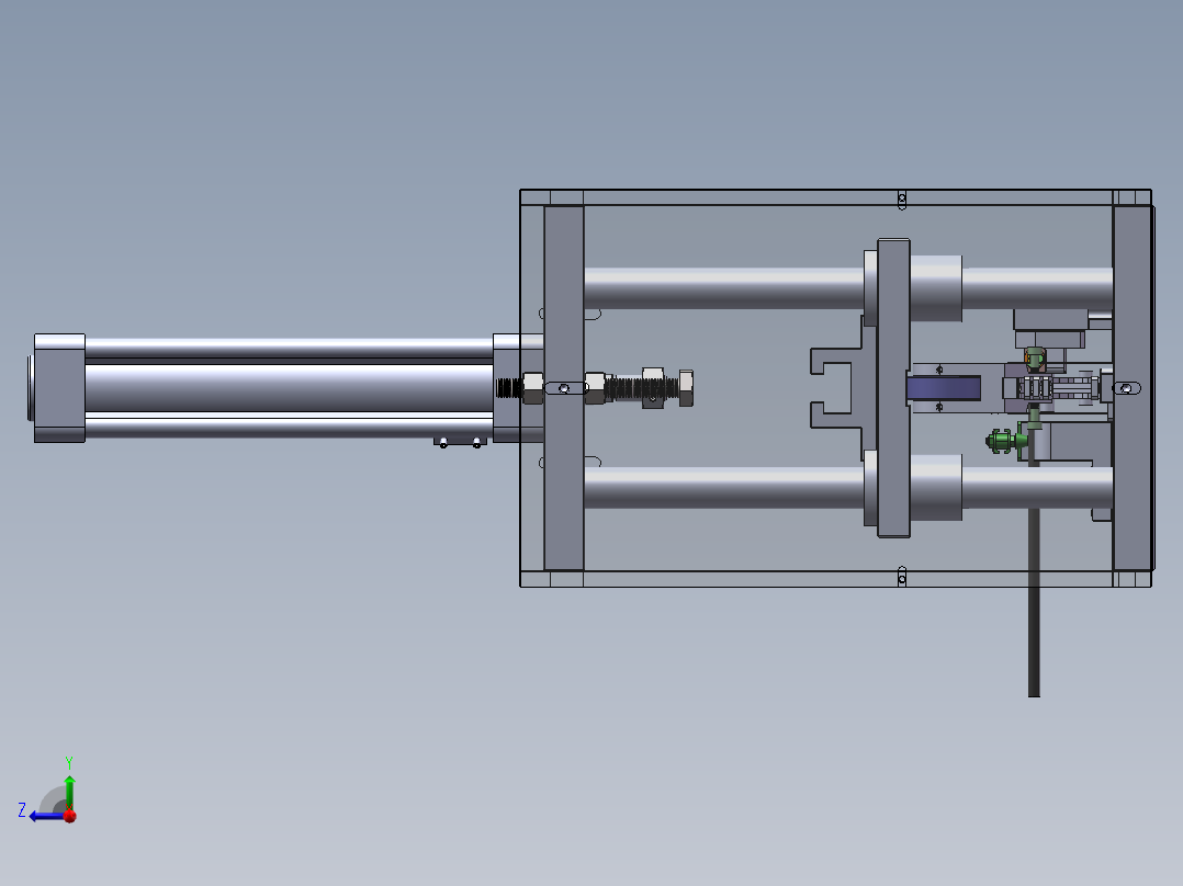 成品夹电线成形工具治具右视图
