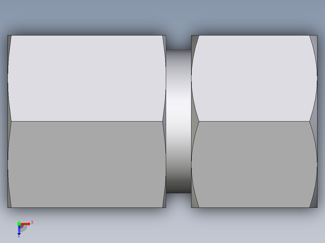 卡套式工业通用硬管接头EO_Swivel_connector_GAI12SR71俯视图