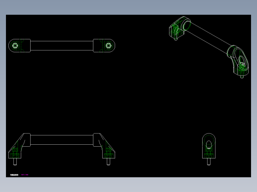 取手(鋁合金)1055-2D多系列多零件图纸模型