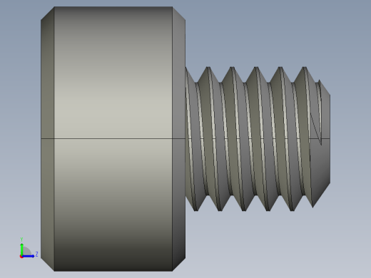 M3 x 0.5mm Thread 3mm LONG SOCKET HEAD CAP SCREW.STEP左视缩略图