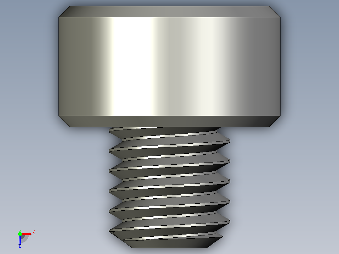 M3 x 0.5mm Thread 3mm LONG SOCKET HEAD CAP SCREW.STEP俯视图
