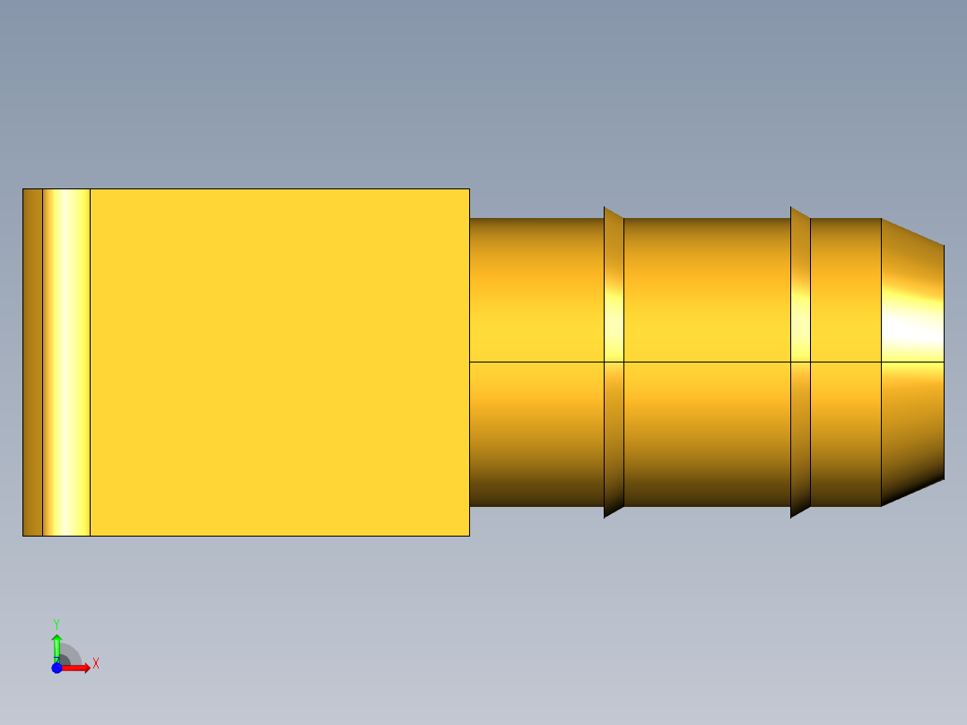 工业通用螺蚊管倒齿式工业硬管接头Union Elbow 225-6-6前视图