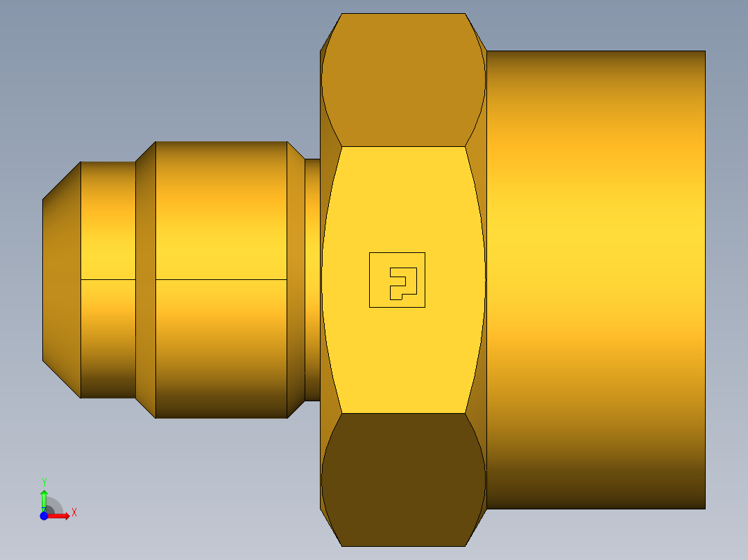 扩口式工业通用硬管接头Female Connector 46F-8-12前视图