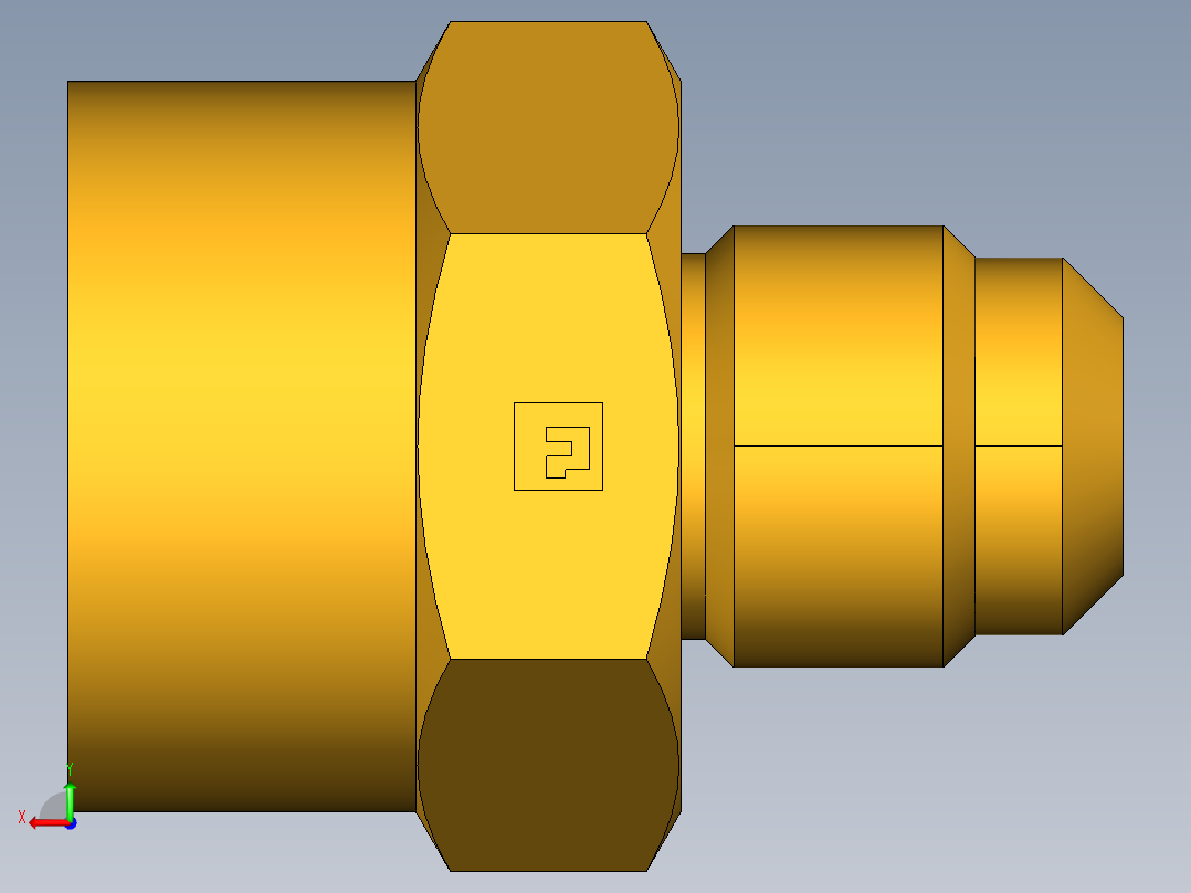 扩口式工业通用硬管接头Female Connector 46F-8-12后视图