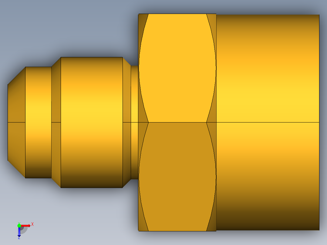 扩口式工业通用硬管接头Female Connector 46F-8-12俯视图