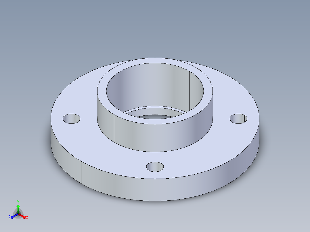 CPVC管件23-Sch80_Flange One-Piece_SOC_9851-030_3in主视图