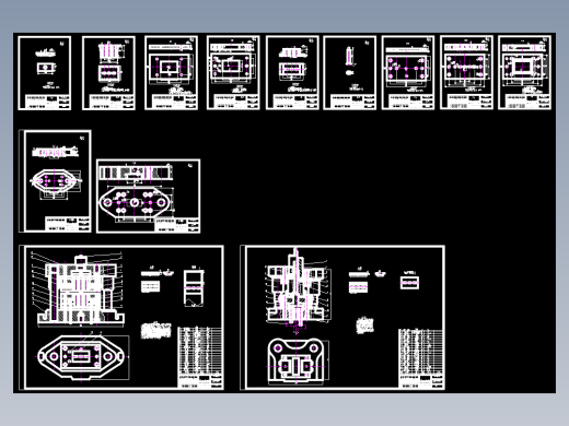 底座冲孔落料弯曲模具的设计（共两套模具）【全套13张CAD图】