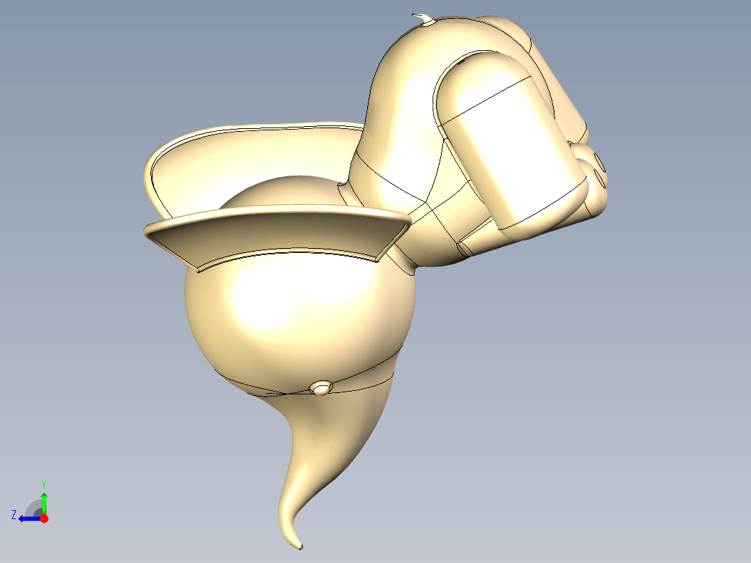 可爱大象雕像右视图