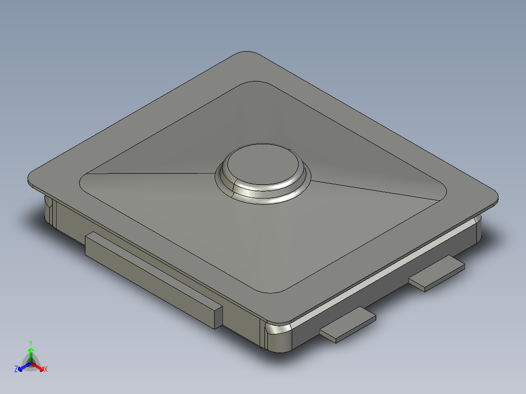 13.0㎜ x 2.6㎜两路操纵SMD轻触开关正等轴测图
