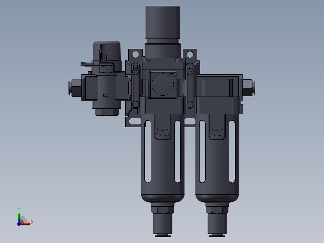 SMC气动三联件前视图