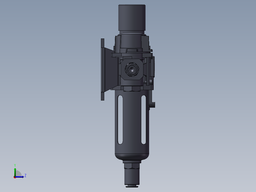 SMC气动三联件左视图