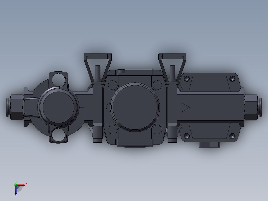 SMC气动三联件俯视图