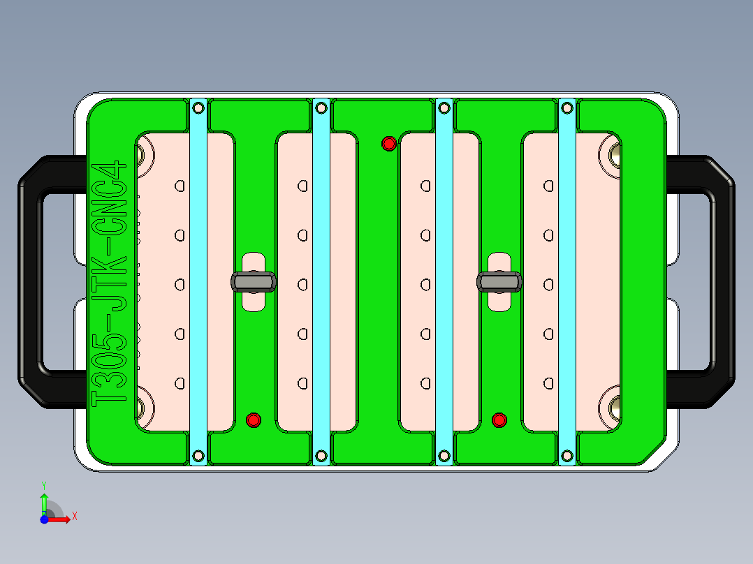 T305-JTK-CNC4笔记本CNC工装夹具三维模型-0513前视图