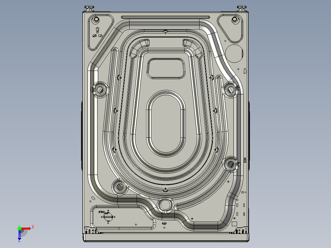 滚筒洗衣机外壳俯视图