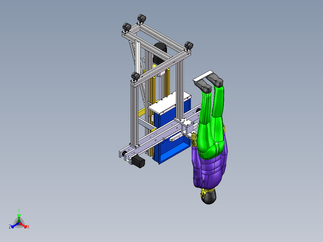 电池包装机sw18可编辑正等轴测图
