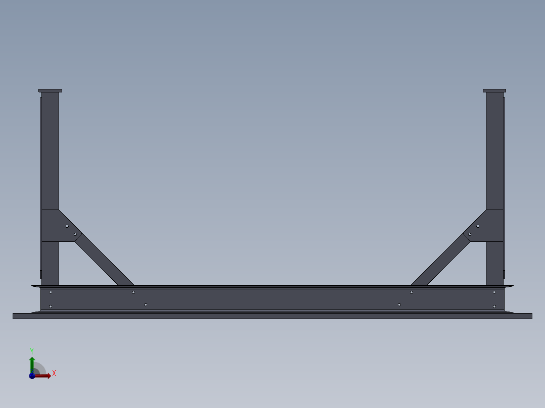 工作台桌子前视图