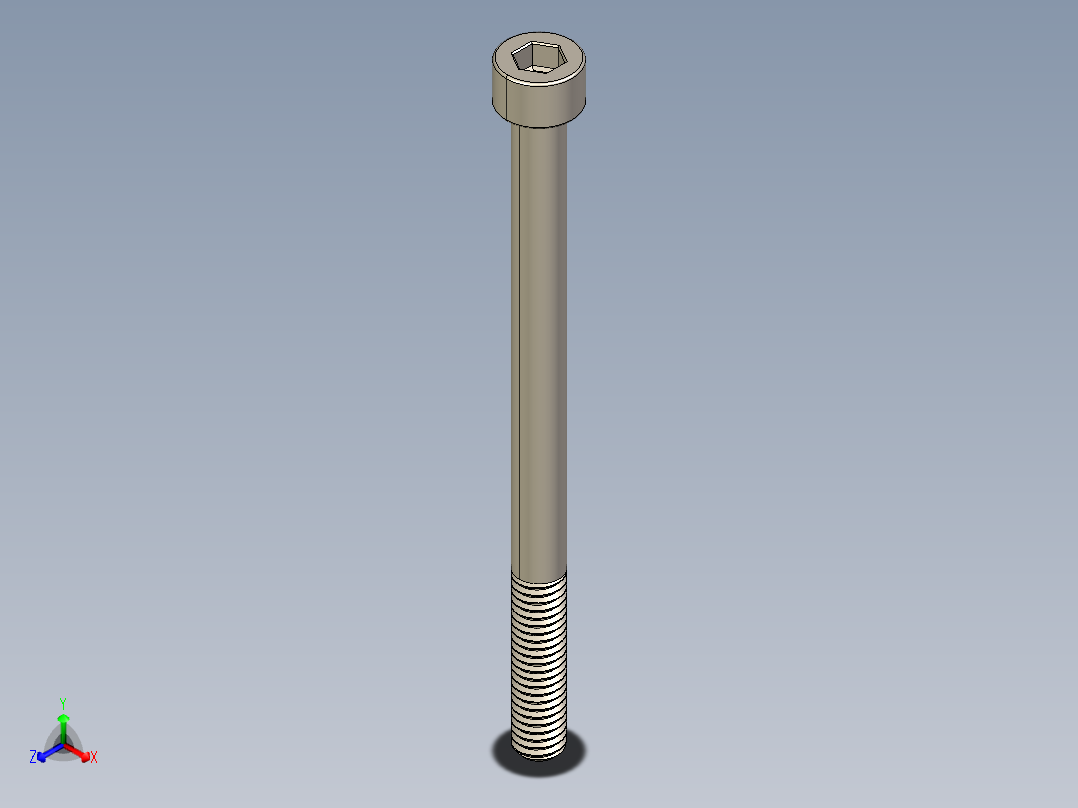 Screw_DIN_912_M6x85_A2.STEP公制内六角螺钉主视图