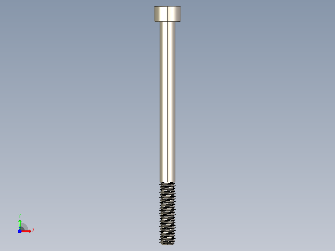 Screw_DIN_912_M6x85_A2.STEP公制内六角螺钉前视图