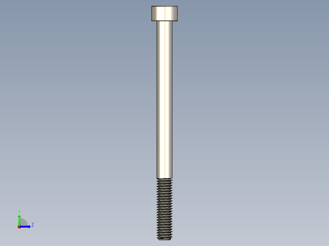 Screw_DIN_912_M6x85_A2.STEP公制内六角螺钉左视图