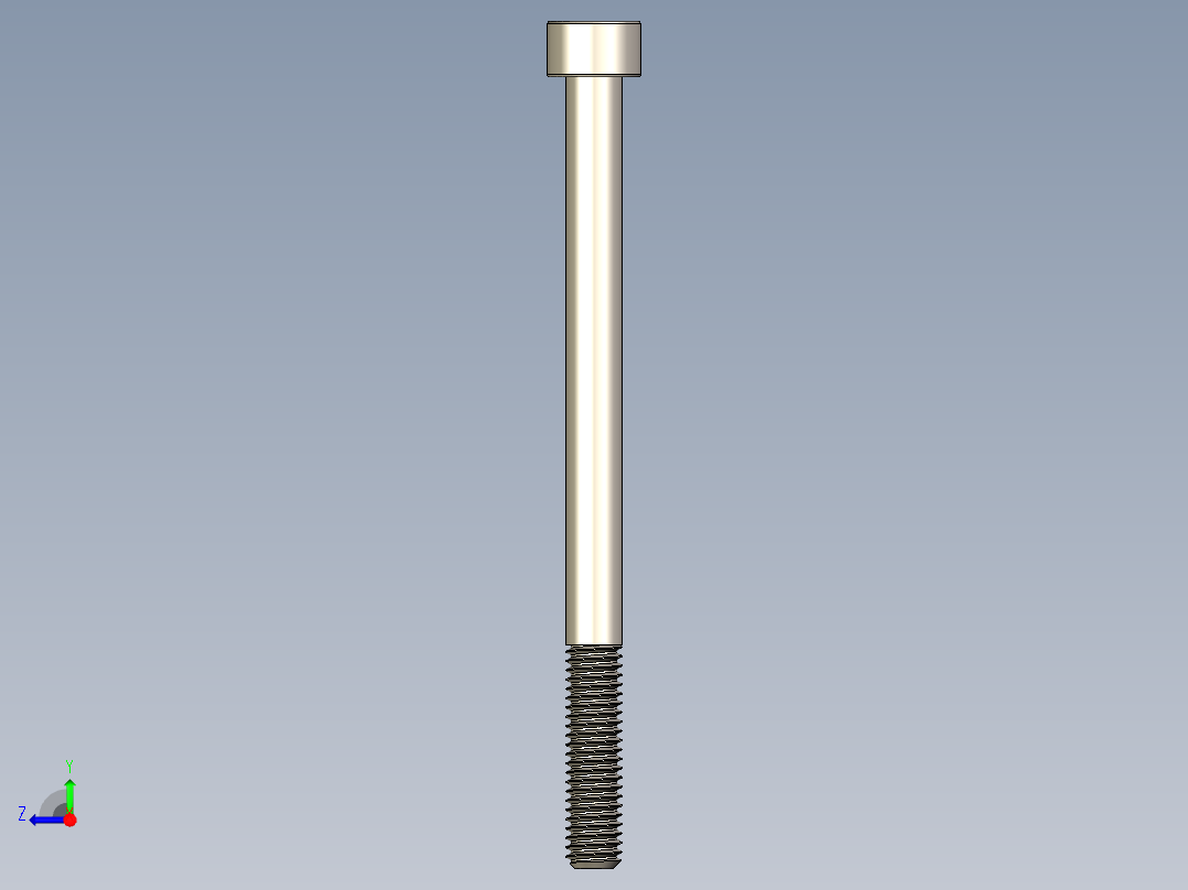 Screw_DIN_912_M6x85_A2.STEP公制内六角螺钉右视图