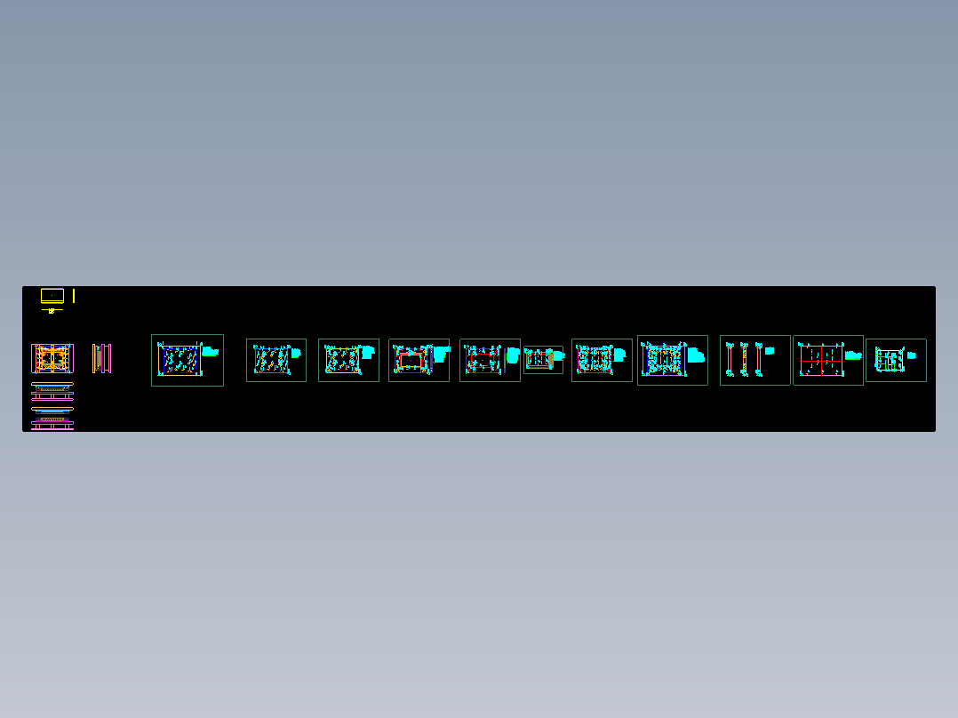 14寸笔记本A壳冲压拉伸成型模具设计图