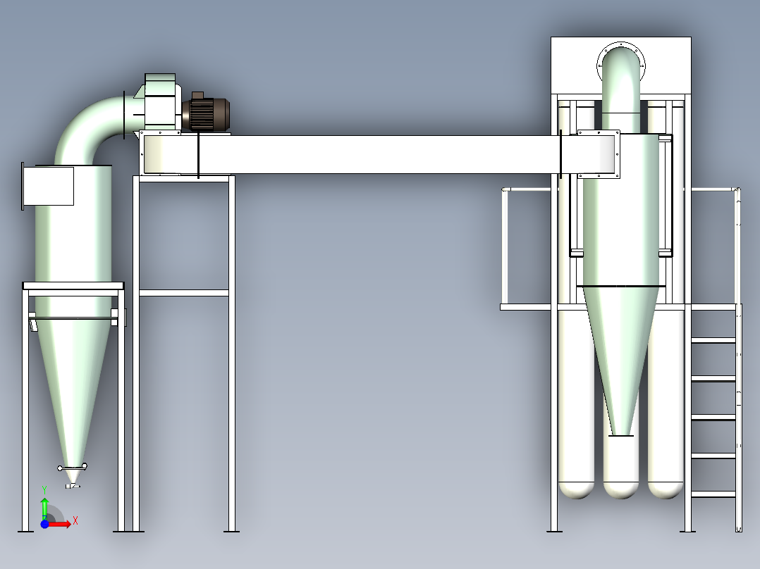 喷涂料输送设备设计前视图