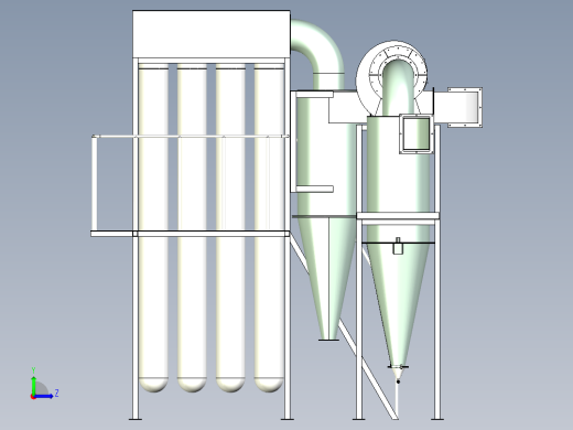 喷涂料输送设备设计左视缩略图