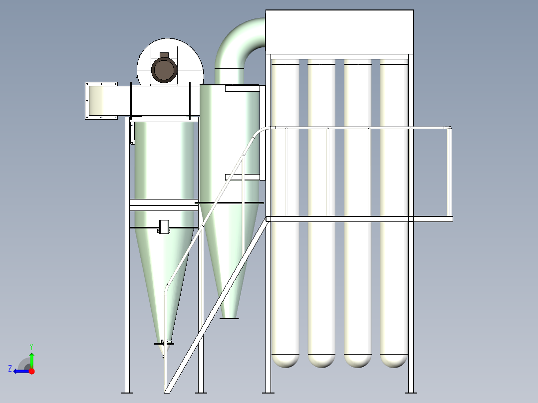 喷涂料输送设备设计右视图