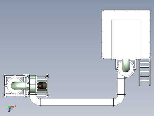 喷涂料输送设备设计俯视缩略图