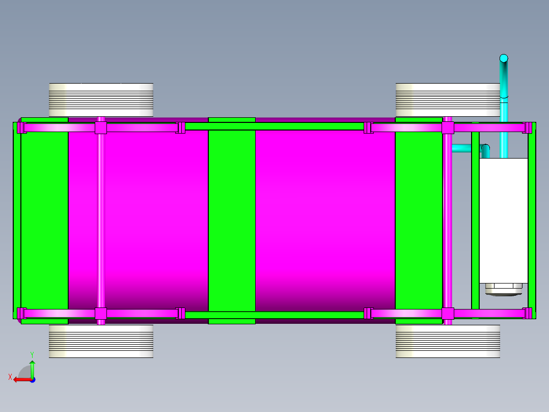 B2003916-半挂式水罐车后视图