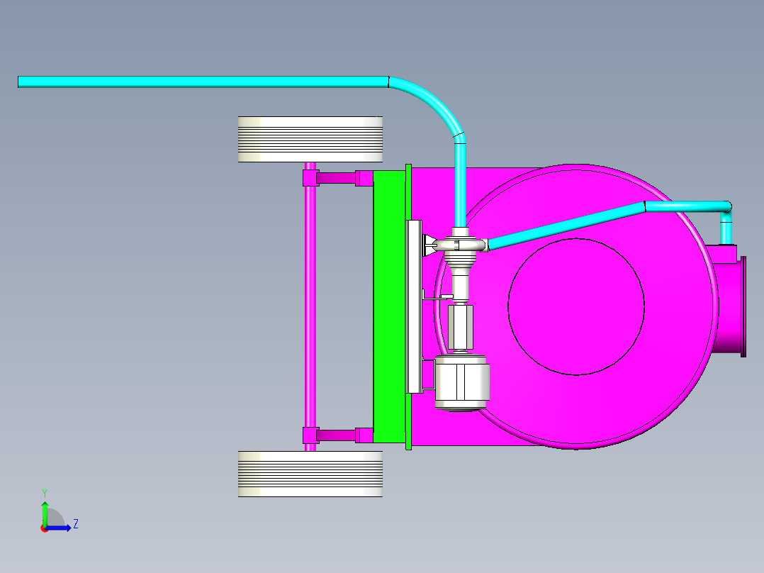 B2003916-半挂式水罐车左视图
