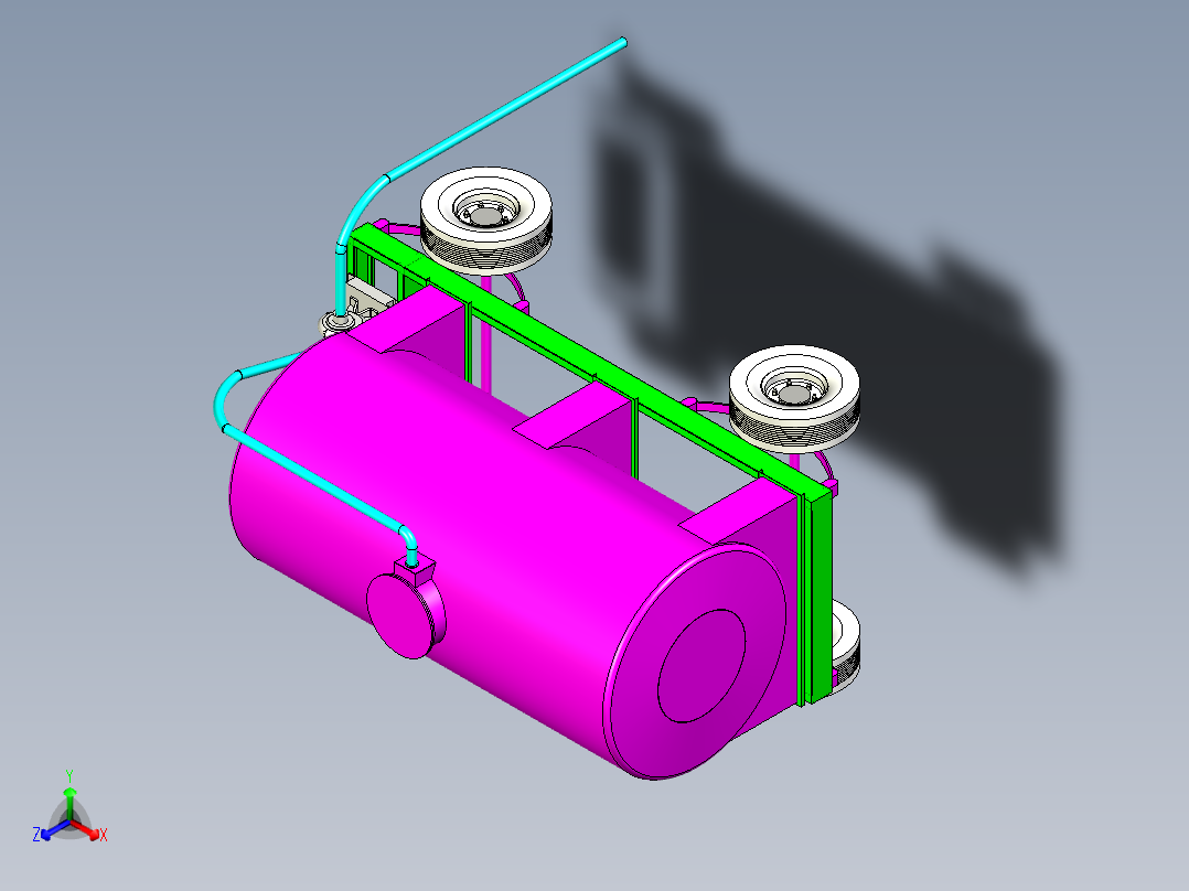 B2003916-半挂式水罐车正等轴测图