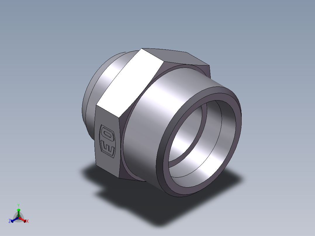 焊接直接头、1DW-52-38正等轴测图