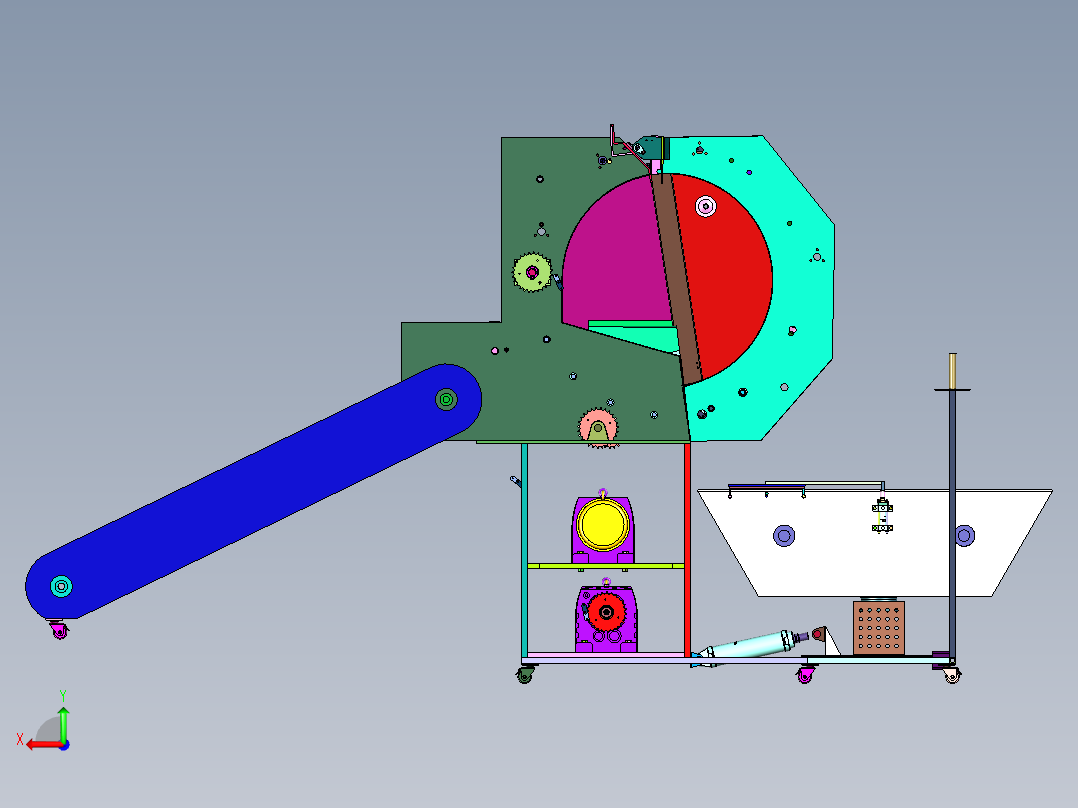 稻麦收获秸秆打捆机后视图