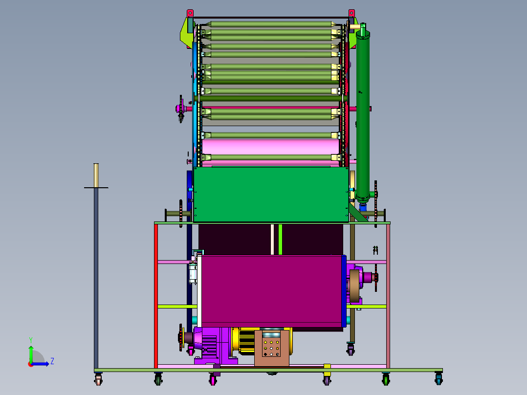 稻麦收获秸秆打捆机左视图