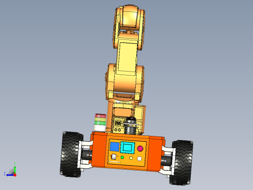 智能越野移动复合小车模型右视缩略图
