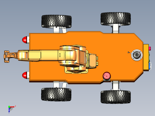 智能越野移动复合小车模型俯视缩略图