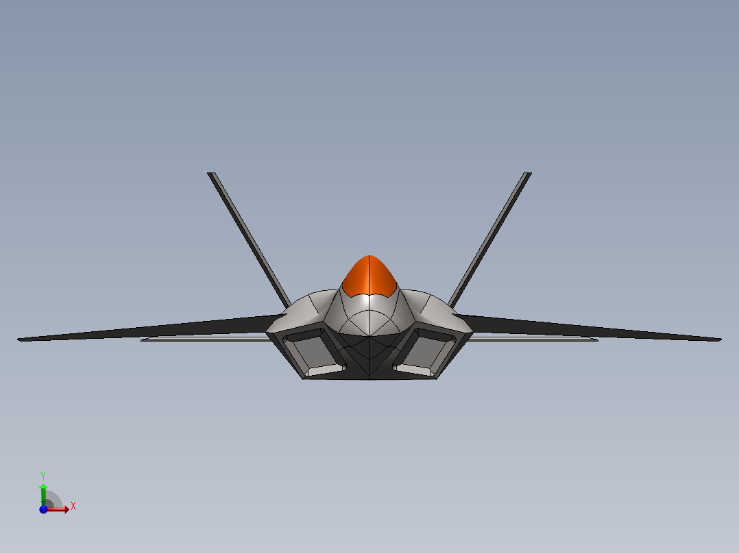 洛克希德·马丁公司 F-22 猛禽战斗机前视图