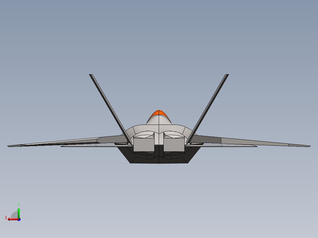 洛克希德·马丁公司 F-22 猛禽战斗机后视图