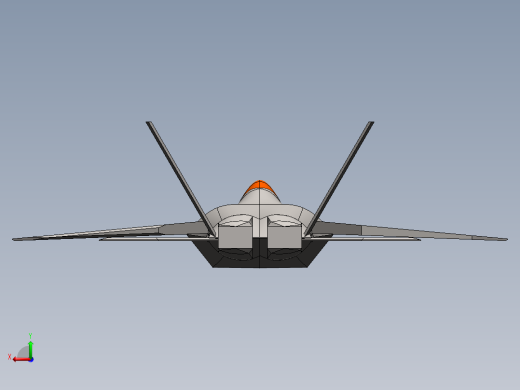 洛克希德·马丁公司 F-22 猛禽战斗机后视缩略图