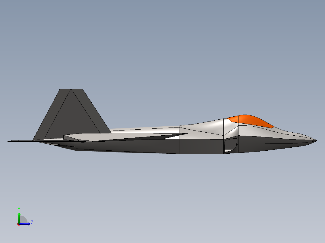 洛克希德·马丁公司 F-22 猛禽战斗机左视图