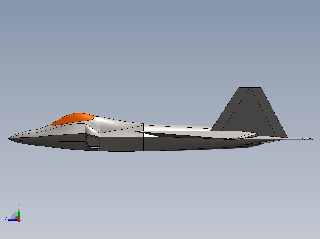 洛克希德·马丁公司 F-22 猛禽战斗机右视图