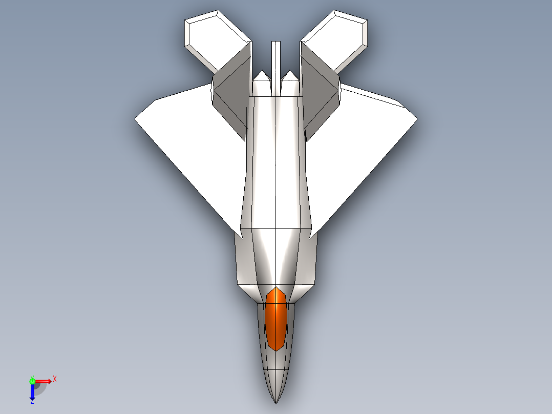 洛克希德·马丁公司 F-22 猛禽战斗机俯视图